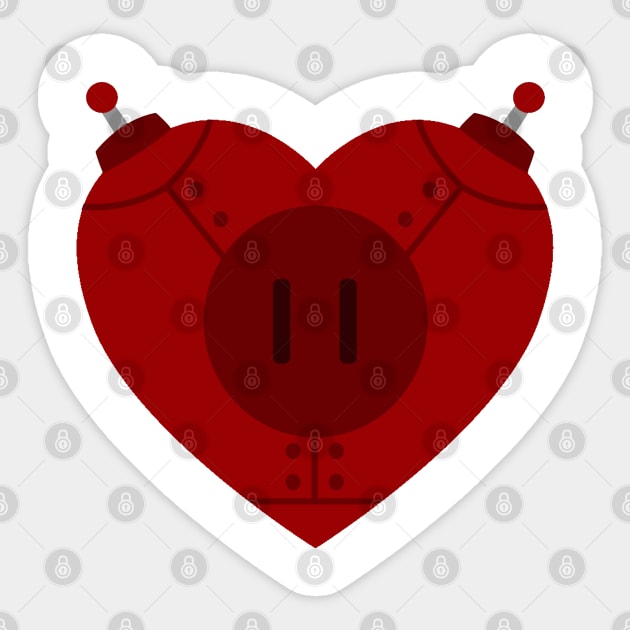 Robot Heart Sticker by Firestorm Fox